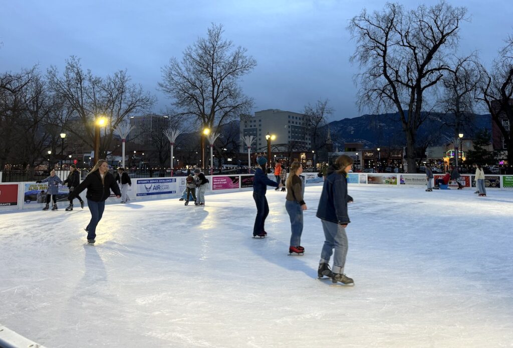 ice skating rink Acacia Park downtown colorado springs
