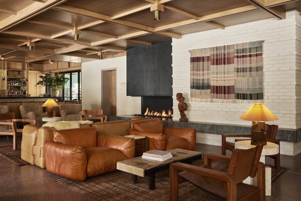 mollie aspen hotel guest lobby lounge area