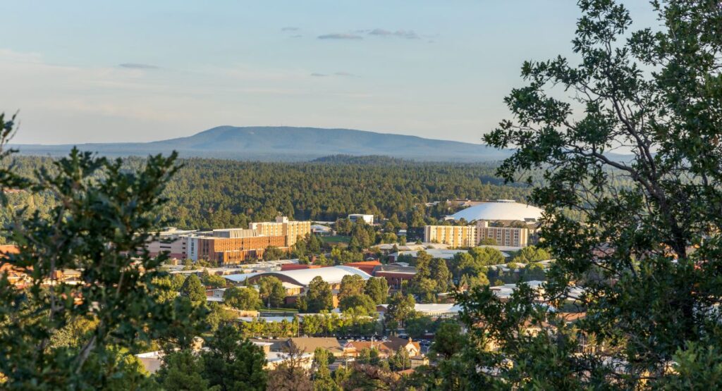 Flagstaff Arizona city from above