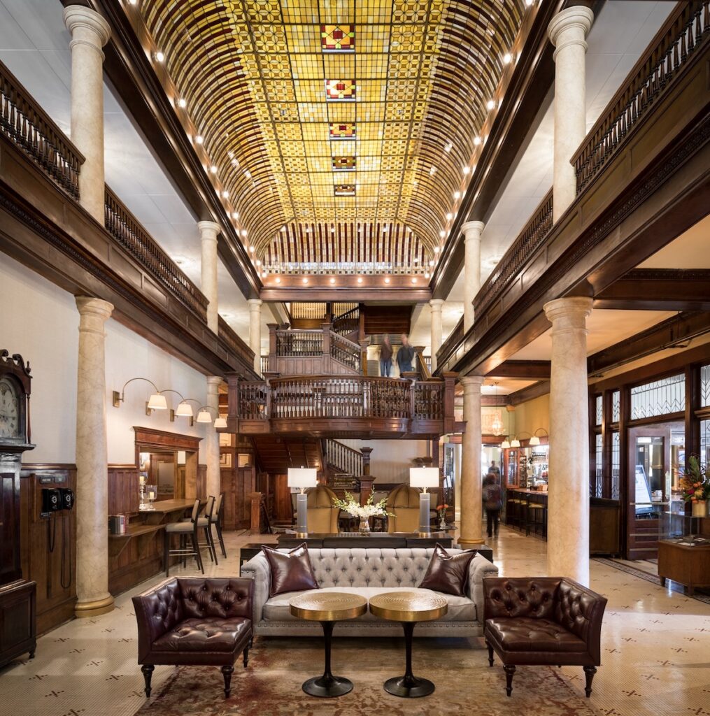 Hotel Boulderado guest lobby boulder colorado hotel