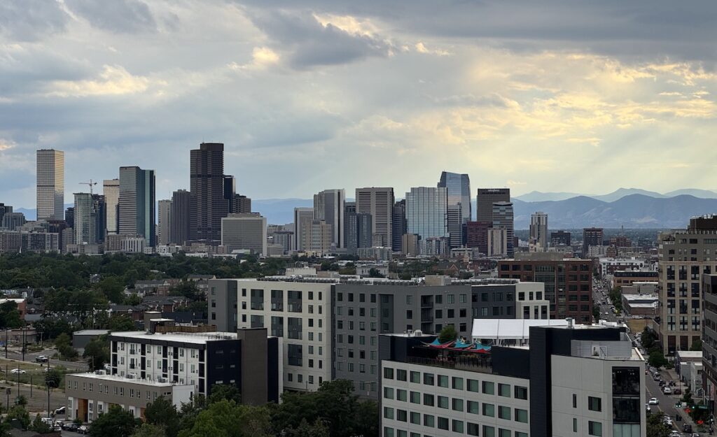 rooftop views from sorry gorgeous rooftop bar denver colorado