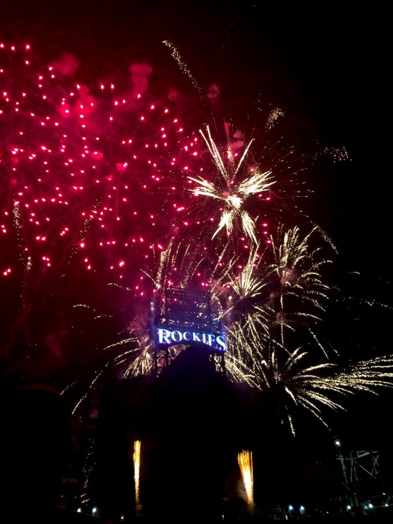 4th of july fireworks at coors field rockies game denver colorado