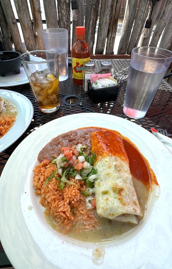 christmas burrito la cueva mexican restaurant taos new mexico