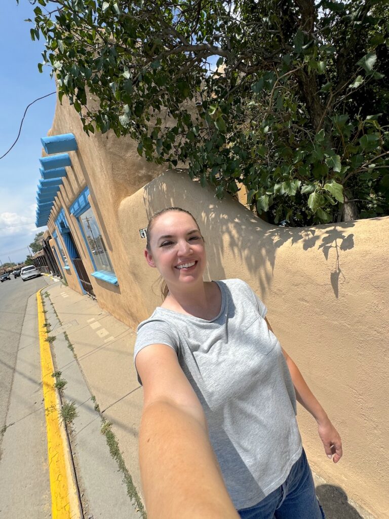 walking through historic downtown taos new mexico