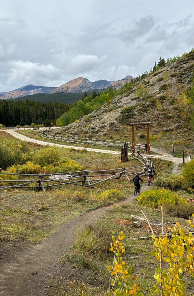 mountain biking aspen alley trail breckenridge colorado fall